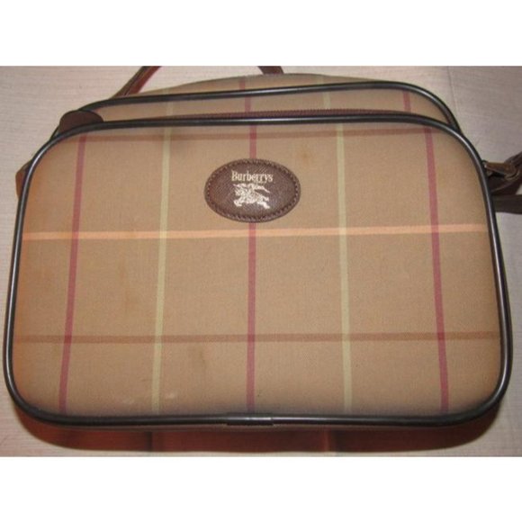 Burberry Vintage MOD Brown Plaid Print Bag - Picture 11 of 12